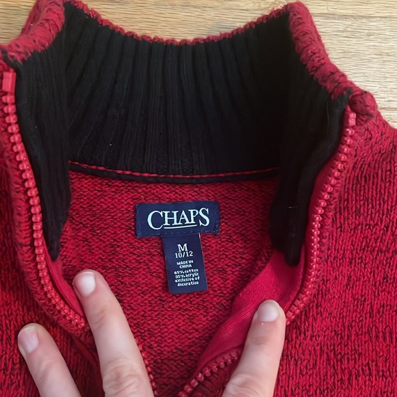 Chaps boys 10/12 sweater red - Picture 3 of 9
